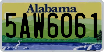 AL license plate 5AW6061