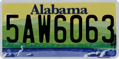 AL license plate 5AW6063
