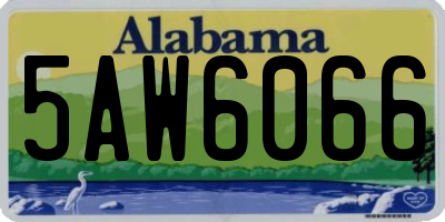 AL license plate 5AW6066