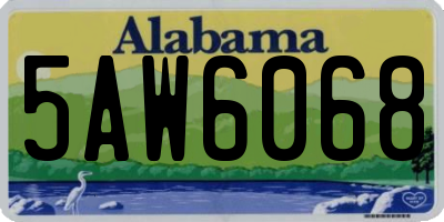 AL license plate 5AW6068
