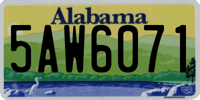 AL license plate 5AW6071