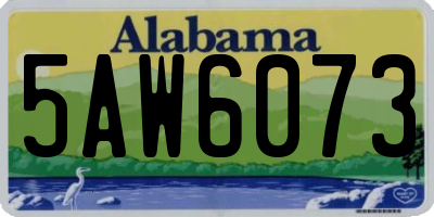 AL license plate 5AW6073