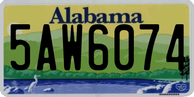 AL license plate 5AW6074