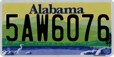 AL license plate 5AW6076