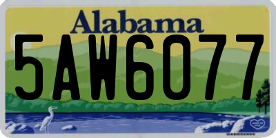 AL license plate 5AW6077