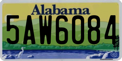 AL license plate 5AW6084