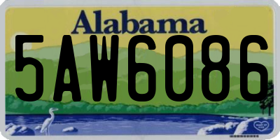 AL license plate 5AW6086
