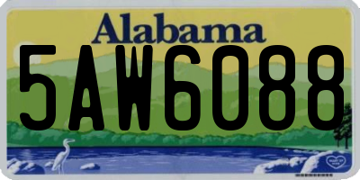 AL license plate 5AW6088