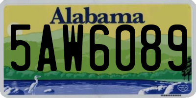 AL license plate 5AW6089