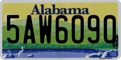 AL license plate 5AW6090