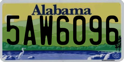 AL license plate 5AW6096