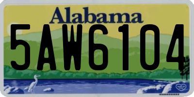 AL license plate 5AW6104