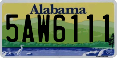 AL license plate 5AW6111