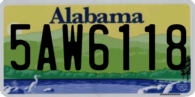 AL license plate 5AW6118