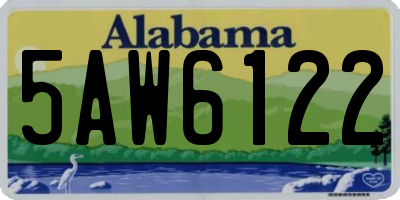 AL license plate 5AW6122