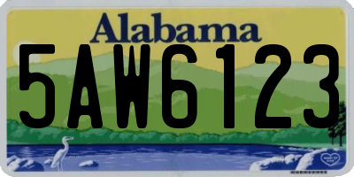 AL license plate 5AW6123