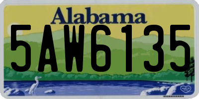 AL license plate 5AW6135