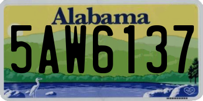 AL license plate 5AW6137