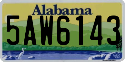 AL license plate 5AW6143