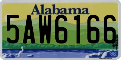 AL license plate 5AW6166