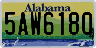 AL license plate 5AW6180