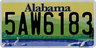 AL license plate 5AW6183