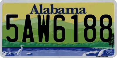 AL license plate 5AW6188