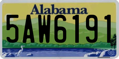 AL license plate 5AW6191