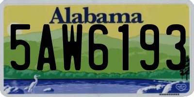 AL license plate 5AW6193