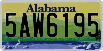 AL license plate 5AW6195