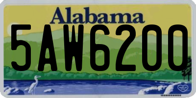 AL license plate 5AW6200