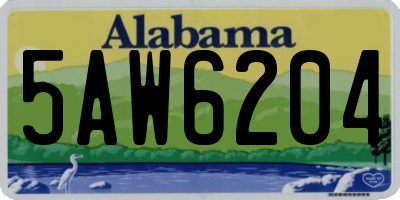 AL license plate 5AW6204