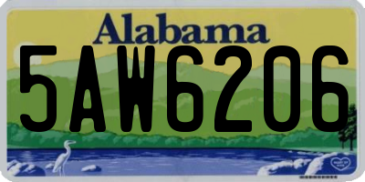 AL license plate 5AW6206