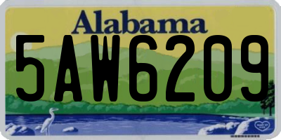 AL license plate 5AW6209