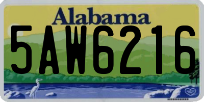 AL license plate 5AW6216