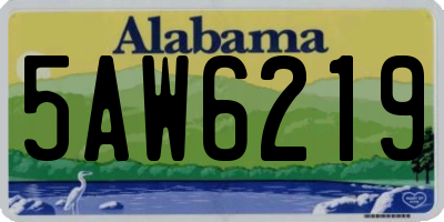 AL license plate 5AW6219