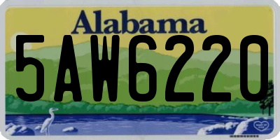 AL license plate 5AW6220