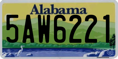 AL license plate 5AW6221