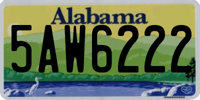 AL license plate 5AW6222