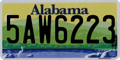AL license plate 5AW6223