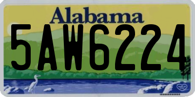 AL license plate 5AW6224