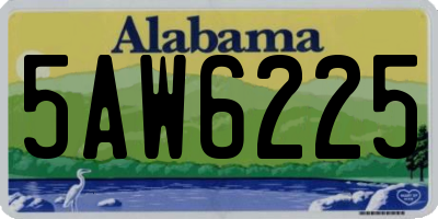AL license plate 5AW6225