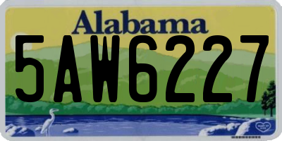 AL license plate 5AW6227