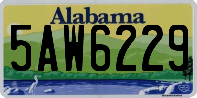 AL license plate 5AW6229