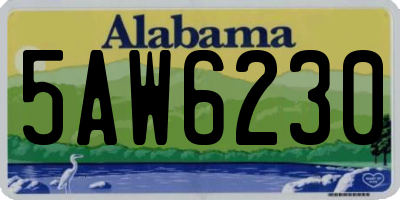 AL license plate 5AW6230