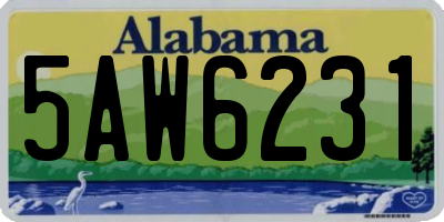AL license plate 5AW6231