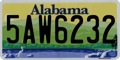 AL license plate 5AW6232