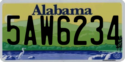 AL license plate 5AW6234