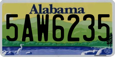 AL license plate 5AW6235