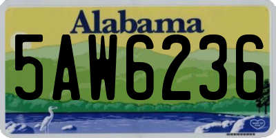 AL license plate 5AW6236